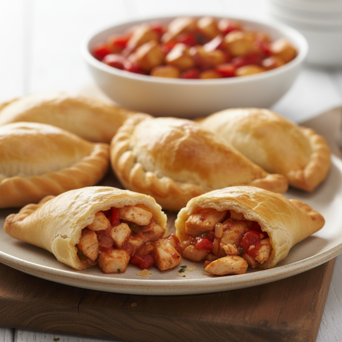 Hähnchen-Empanadas (mit Mürbeteig)