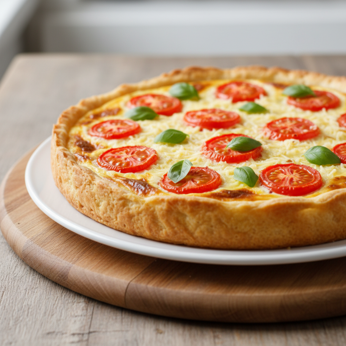 Käsewähe mit Tomaten