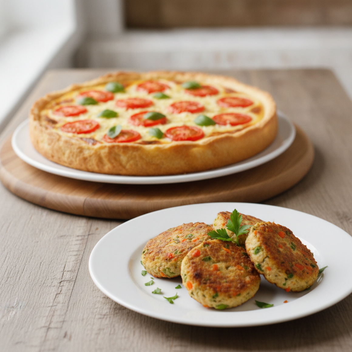Käsewähe mit Tomaten