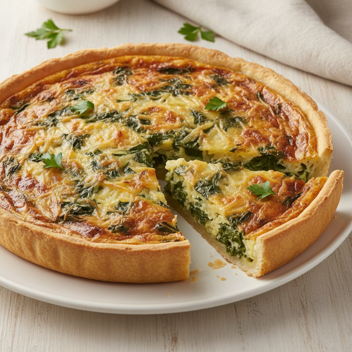 Kartoffel-Spinat-Quiche (vegetarisch)