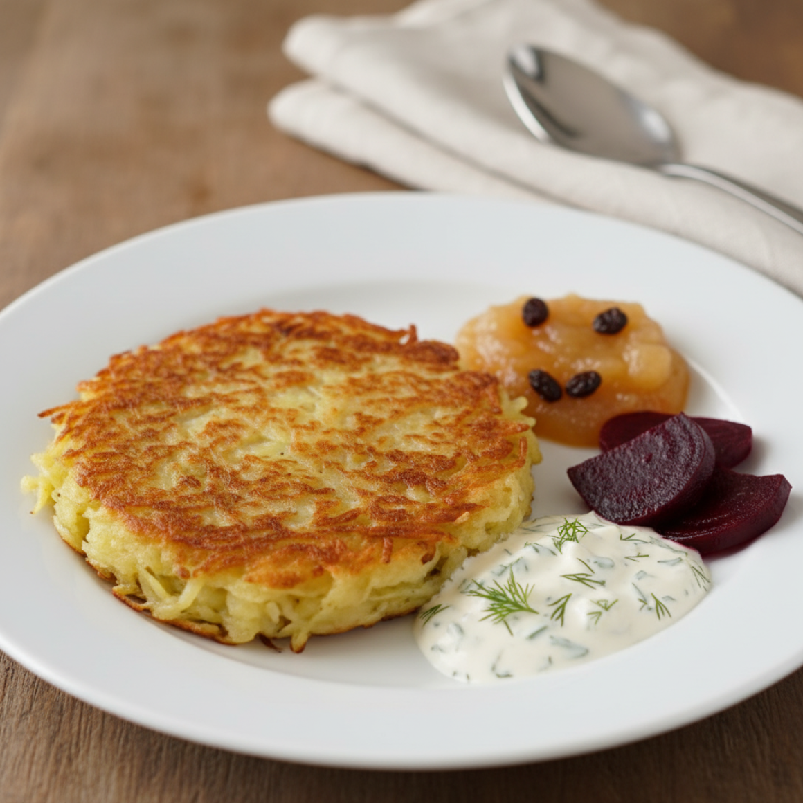 Kartoffelkuchen "Himmel und Erde" (vegetarisch)