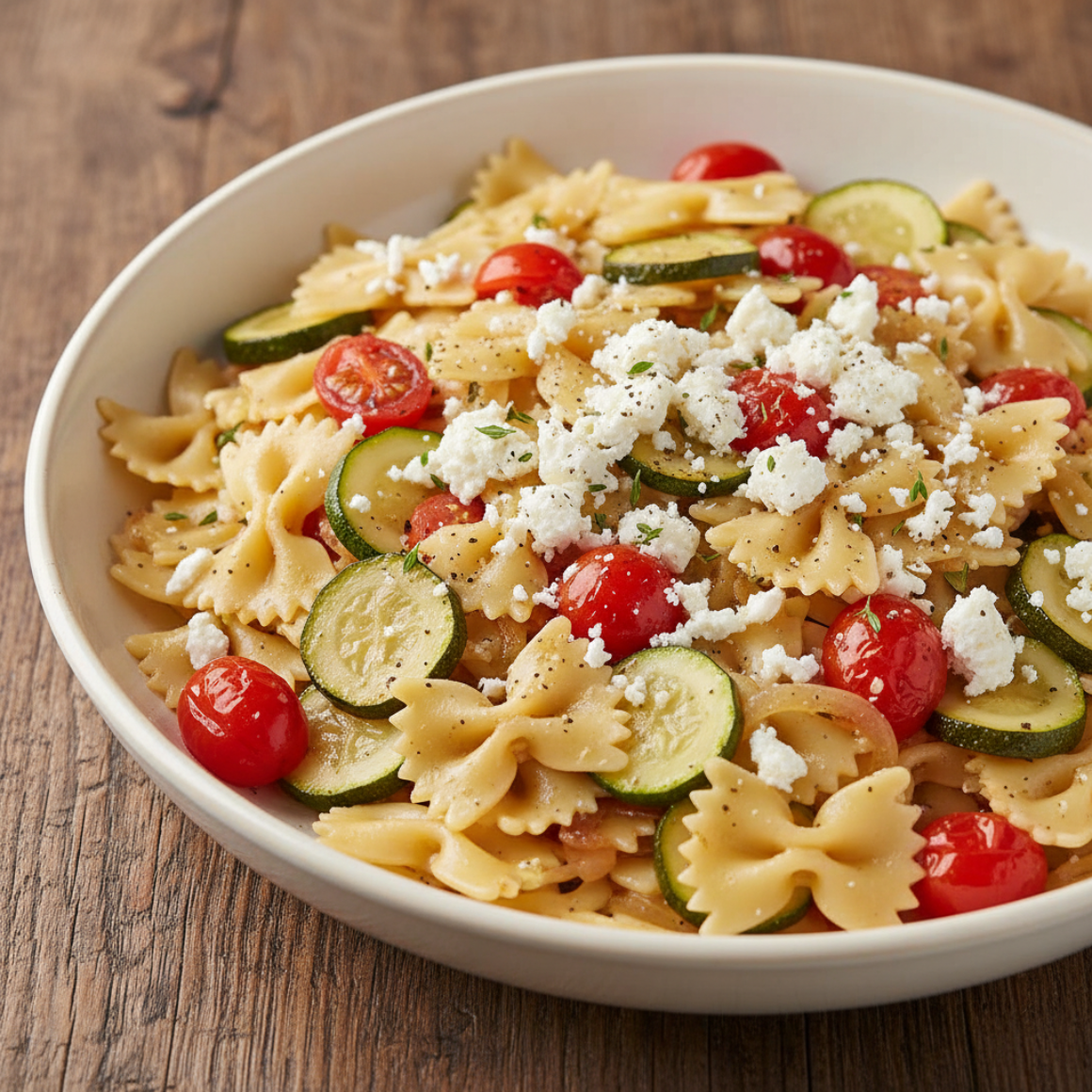 Griechisches Nudelrezept mit Zucchini