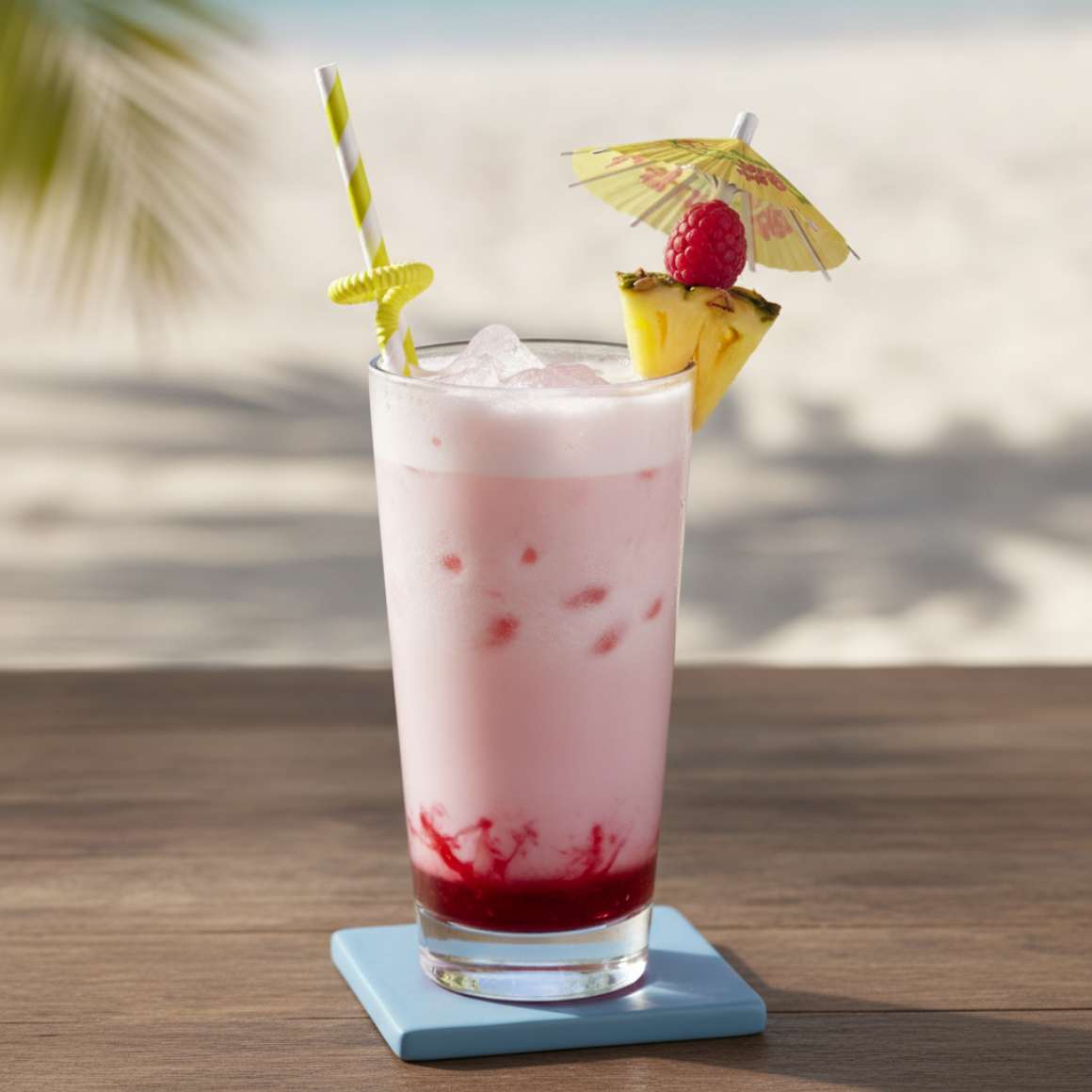 Kokos-Himbeer-Ananas-Cocktail (Martinique)
