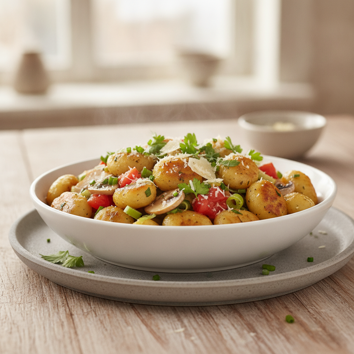 Kräuter-Gemüse-Gnocchi (fettarm, vegetarisch)