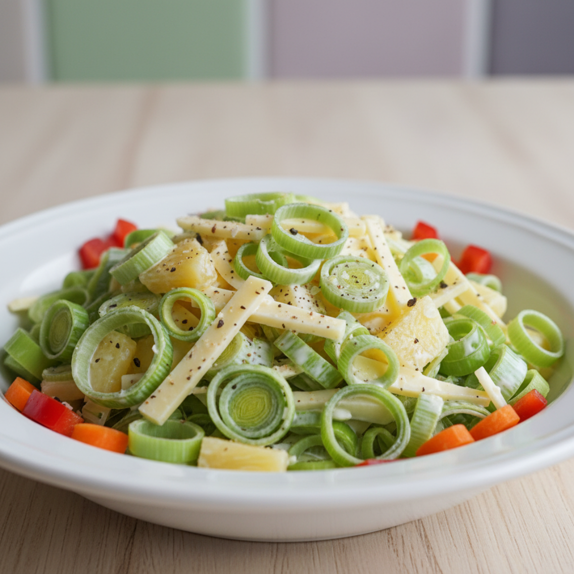 Lauchsalat (auch vegetarisch möglich)