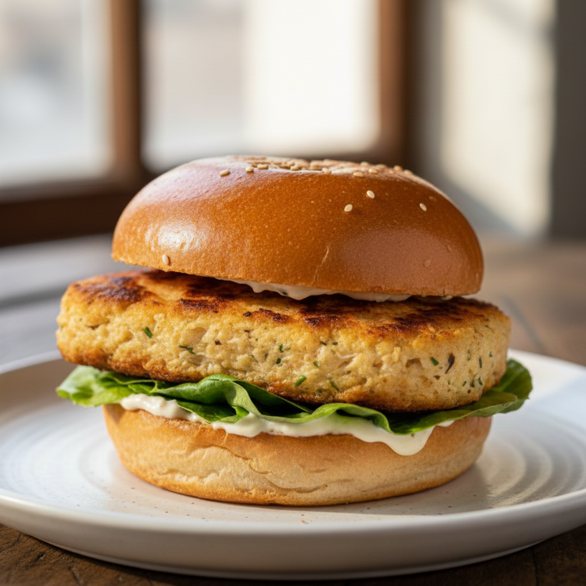 Leckerer Fischburger mit Pangasius