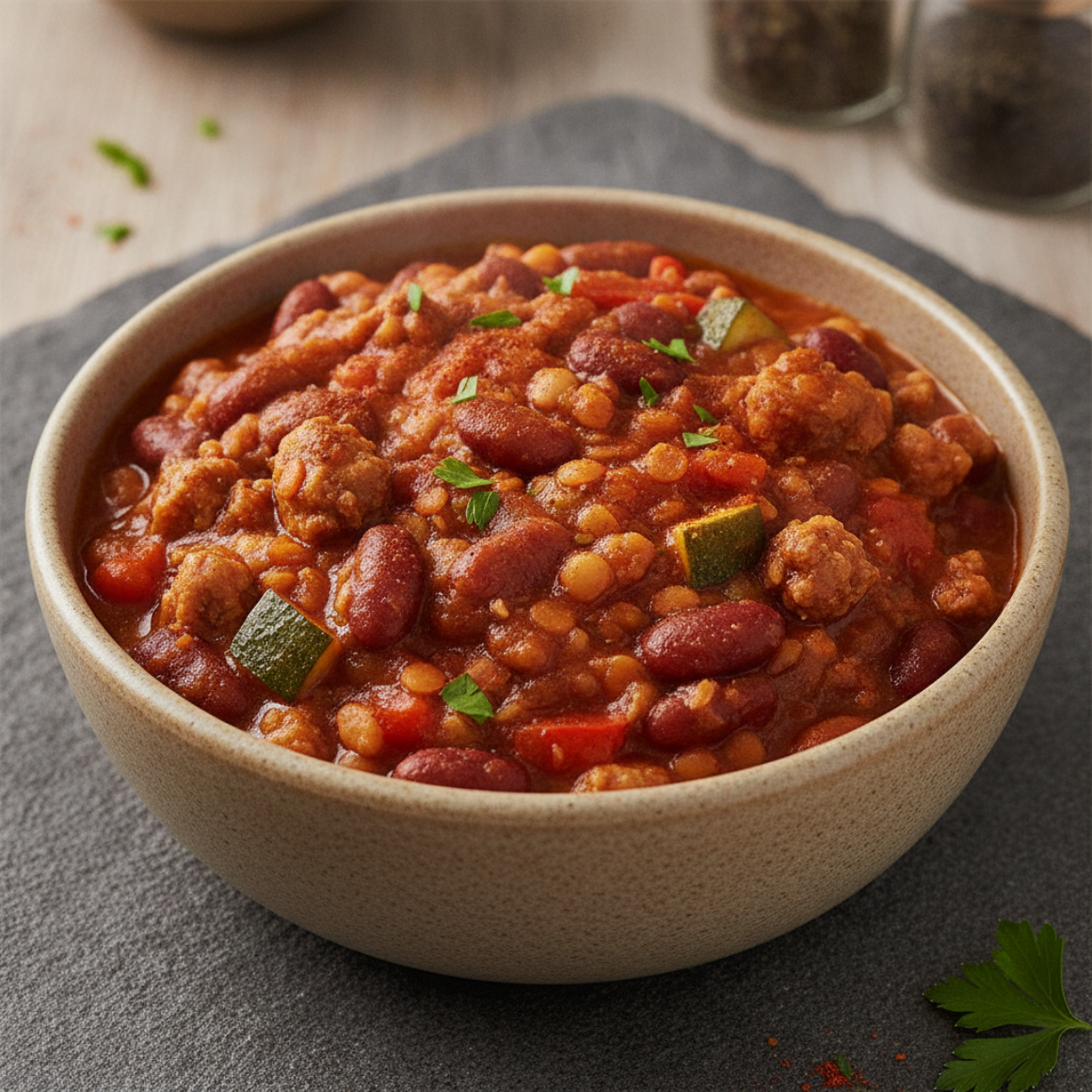 Mildes Chili con Carne mit Putenhack