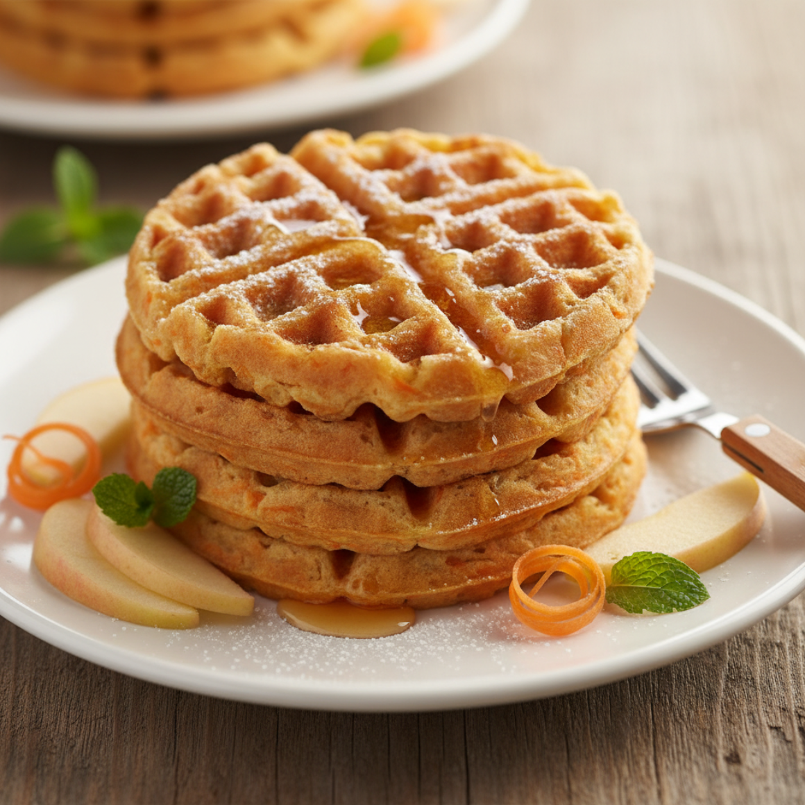 Möhren-Apfel-Waffeln