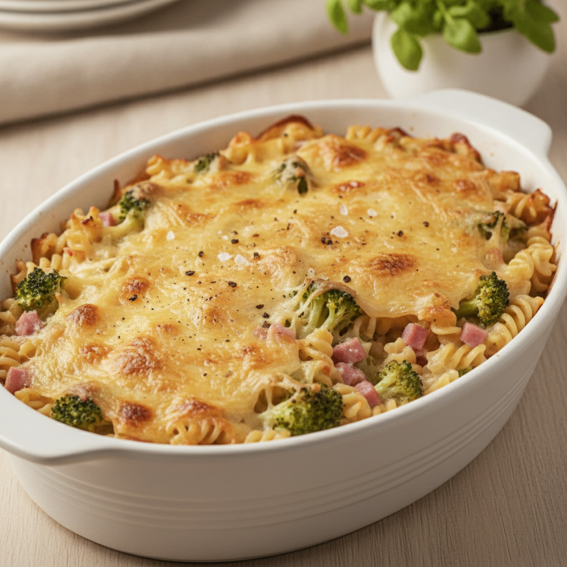 Nudelauflauf mit Brokkoli (auch vegetarisch möglich)