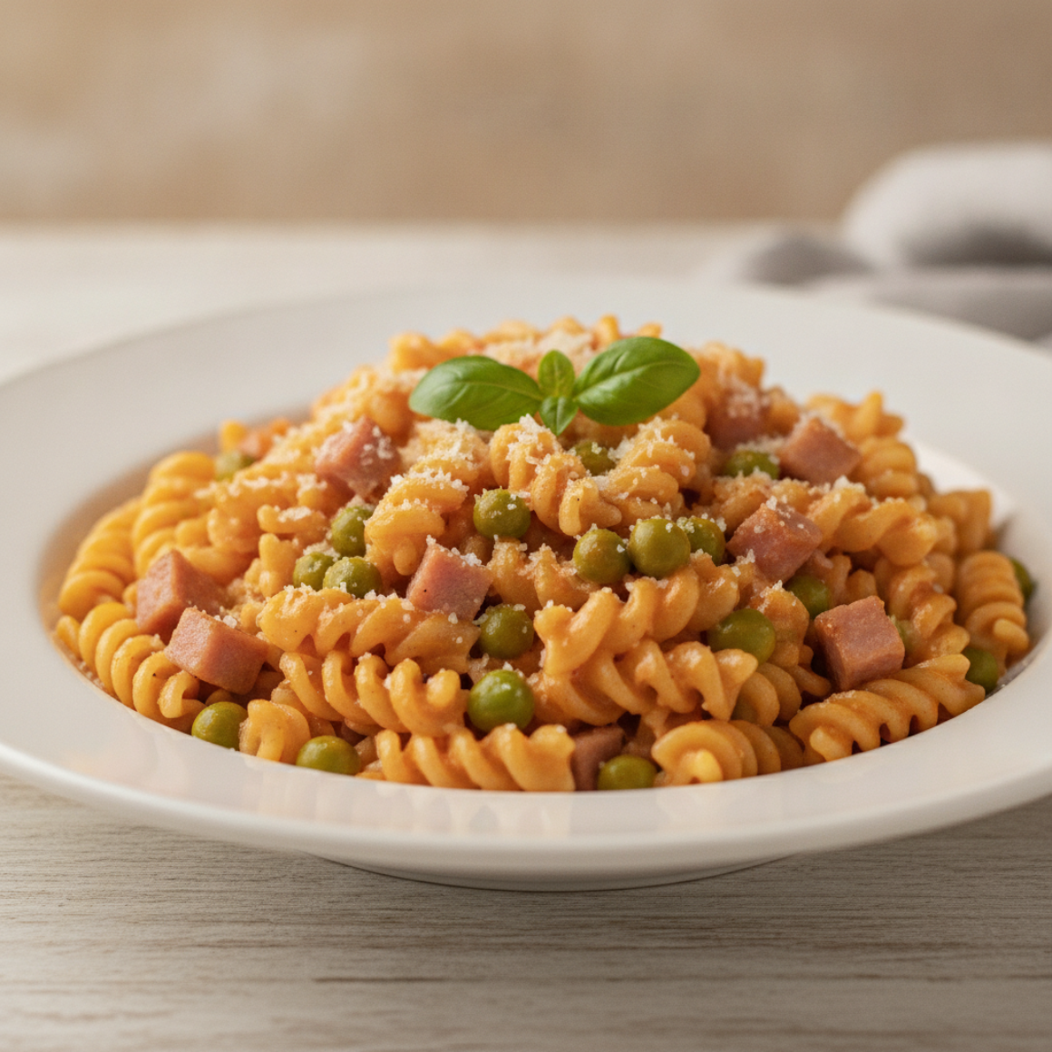 Nudeln mit roter Käsesauce
