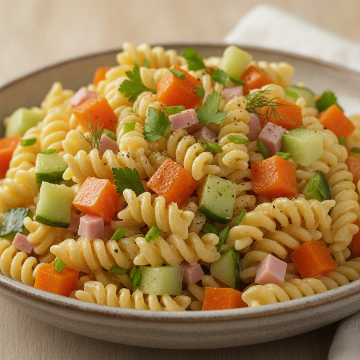 Nudelsalat mit Kürbis