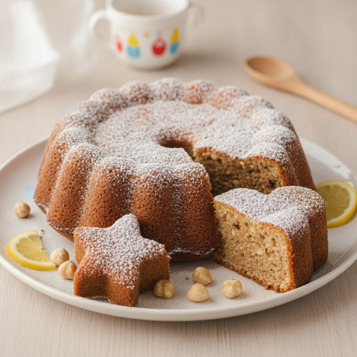 Nusskuchen (aus der Mikrowelle)