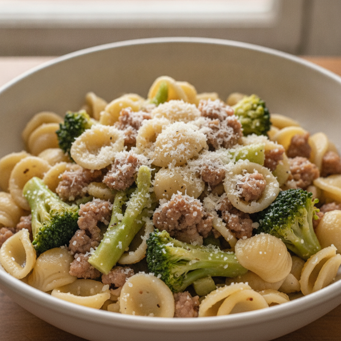 Orecchiette mit Brokkoli und Salsiccia