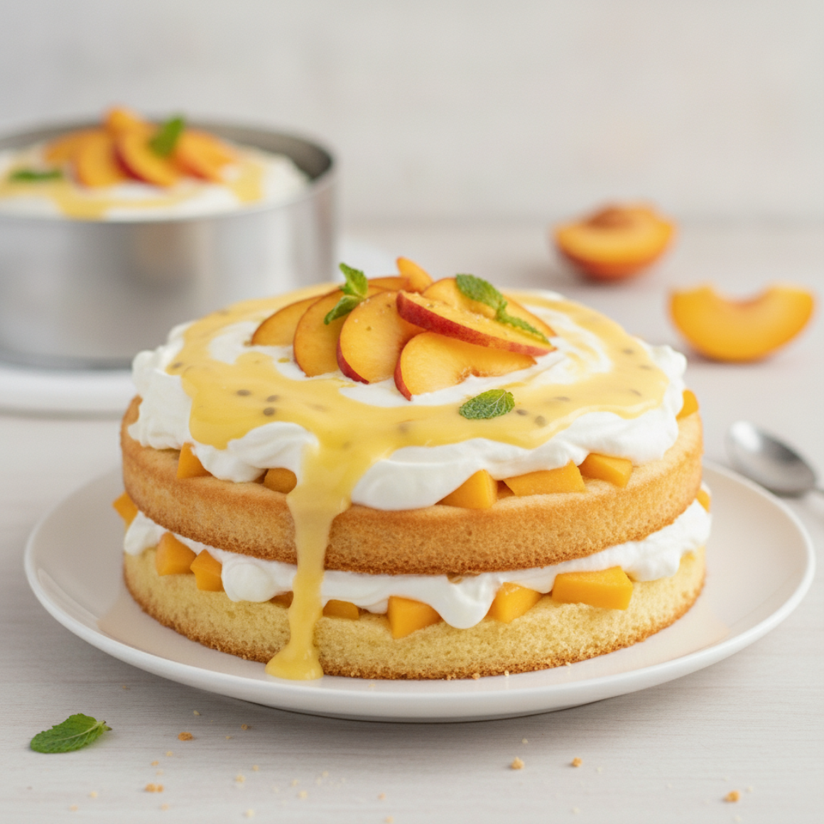 Pfirsichkuchen (Caprikuchen)