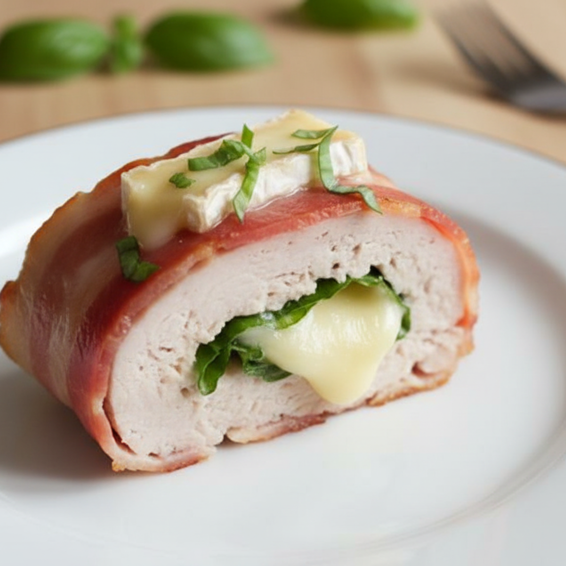 Schweinefleisch-Roulade mit Brie