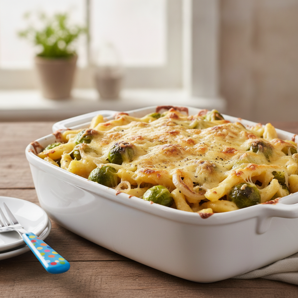 Rosenkohl-Käse-Spätzle (vegetarisch)