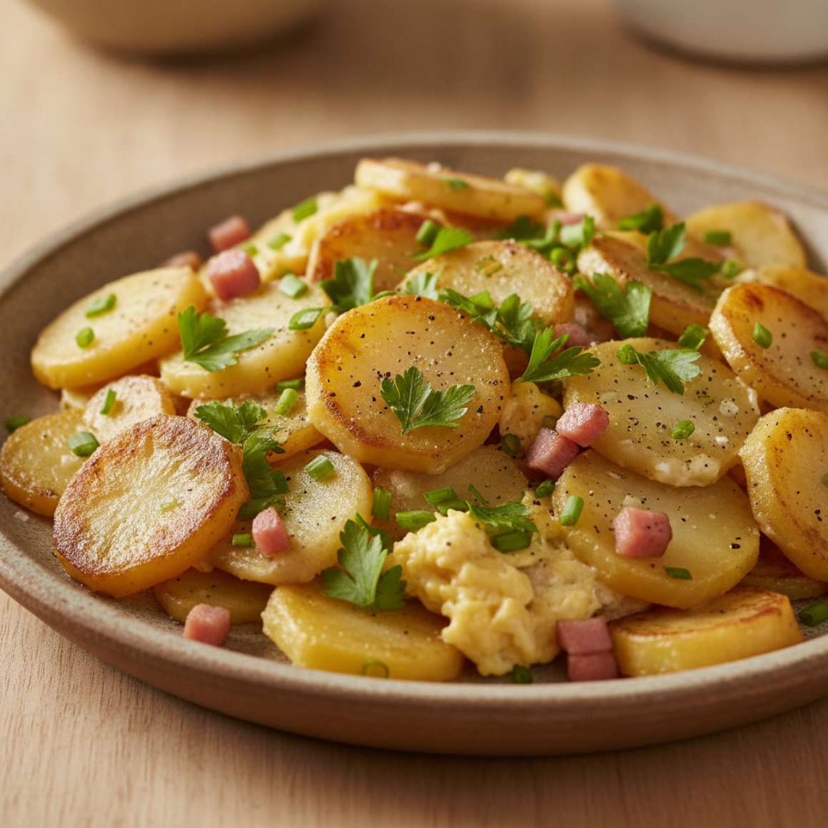 Schnelles Bauernfrühstück (auch vegetarisch möglich)