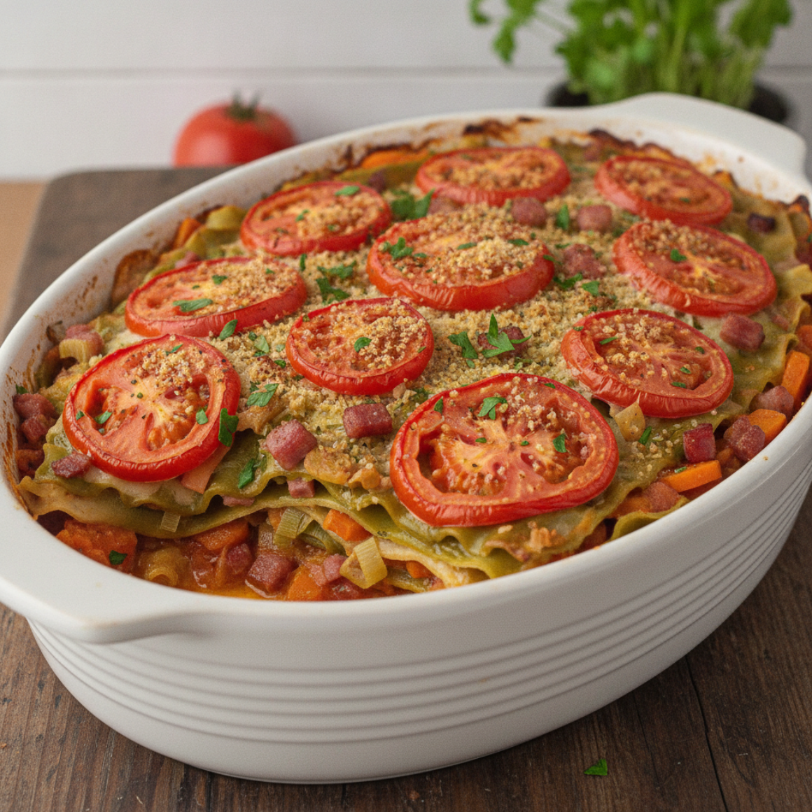Tomaten-Gemüse-Lasagne