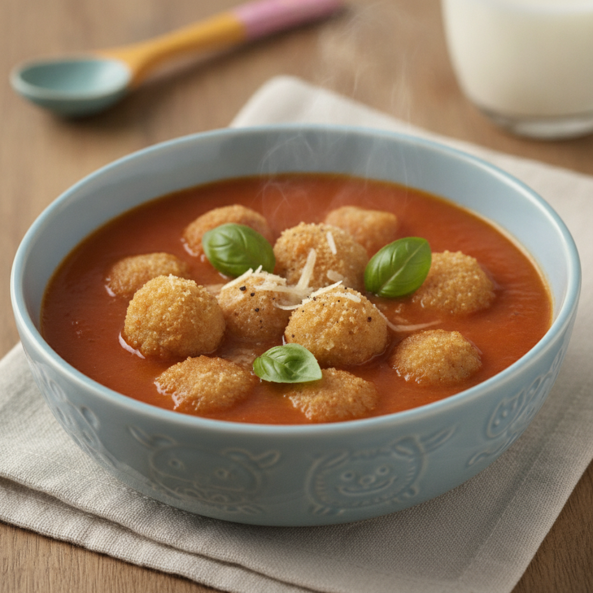 Tomatensuppe mit Knödeln