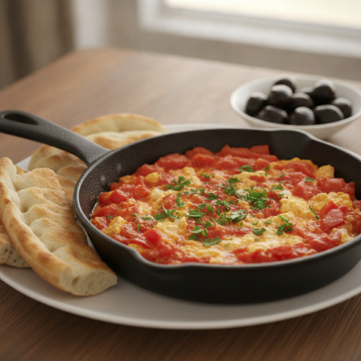 Türkische Tomaten-Eier-Pfanne (vegetarisch)