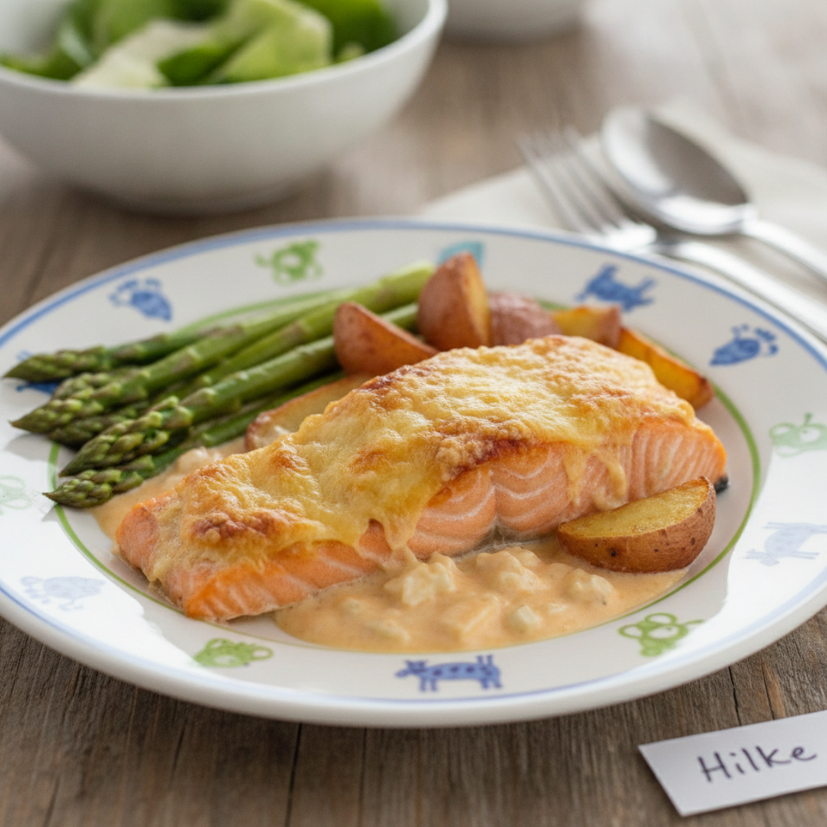 Überbackener Lachs